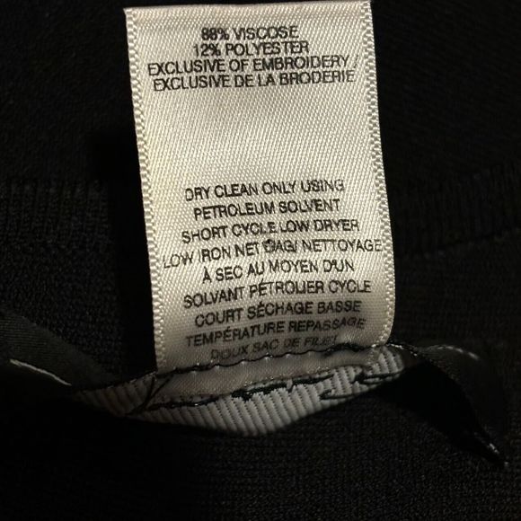 NWOT. $2890 OSCAR DE LA RENTA Embroidered Stretch-Crepe Dress Sz L - Picture 13 of 14